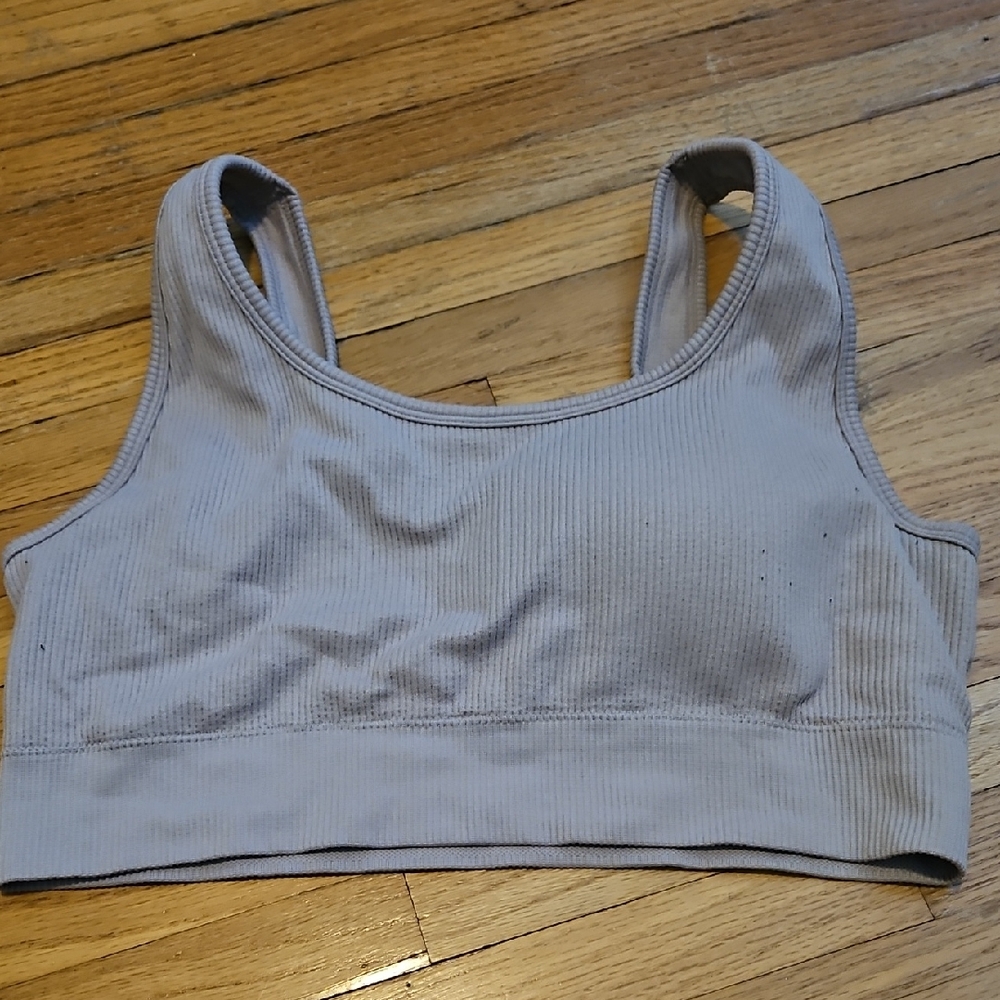 No Boundaries Gray Seamless Sports Bra